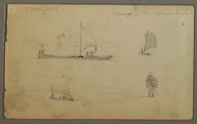 Bungoes: Sketches of Sailboats and Working Men, Along the Rio Magdalena, Colombia, May 1853