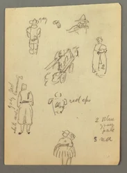 Cart, Figure Studies, Possibly 1868