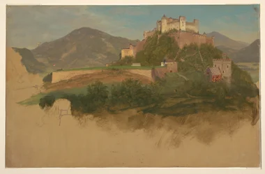 Castle from Salzburg, Austria, 1868