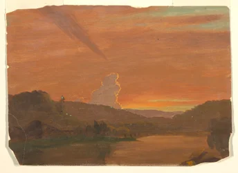 Drawing, Cloud Study at Sunset, 1850–60