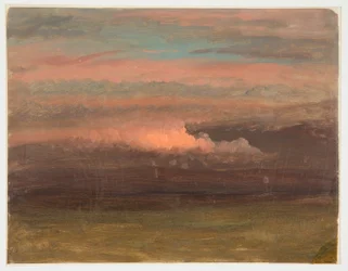 Cloud study at sunset, 1860–70