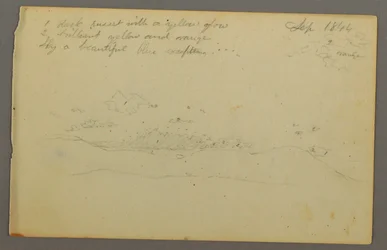Drawing, Cloud Study, Hillside, 1844