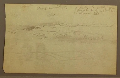 Drawing, Cloud Study Over Hills, 1860s