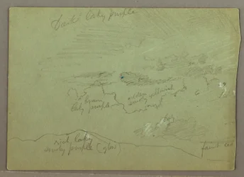 Drawing, Cloudy Sky Over Ridge, Possibly 1871