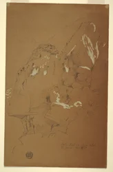 Fallen Rock caught on Debris, El Yemen, March 2, 1868