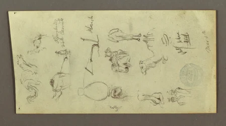 Figure and Camel Studies, March 4, possibly 1868