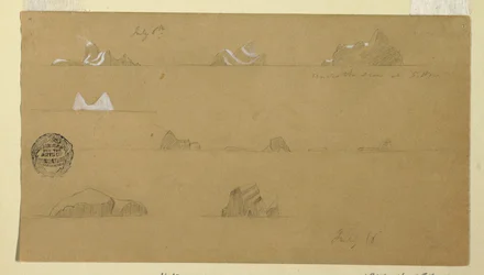 Floating Icebergs, July 6 and 16, 1859
