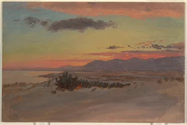 Hudson Valley in Winter, Looking Southwest from Olana, 1870–80