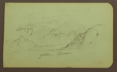 Landscape; Verso: Figures, Church, 1883