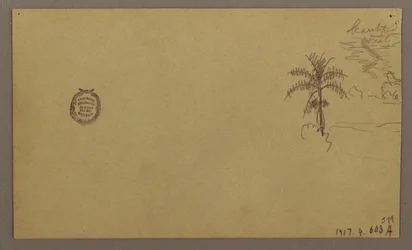 Landscape; Verso: Tree in Landscape, Sky, May–August 1865