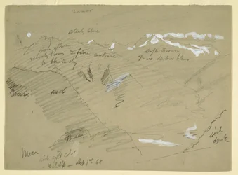 Landscapes in the Bernese Alps, near Bel Alp, Switzerland, September 1868