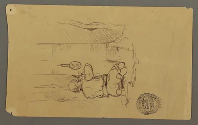 Man Shaving, Seen from Back, Possibly 1878