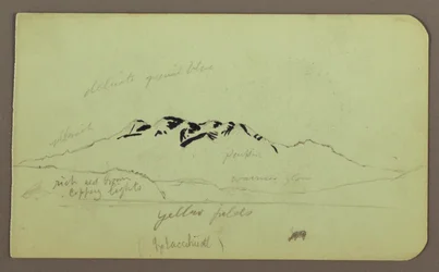 Mountain Landscape, "The Itaccihuatl"; Verso: Mountain Peaks, 1883