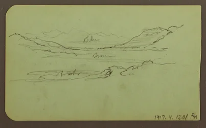 Mountain Landscape; Verso: Landscape, 1883