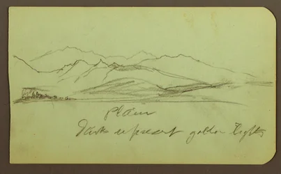 Mountain Landscape; Verso: Mountain Landscape, Figure, 1883