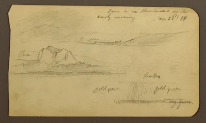 Mountain Landscapes; Verso: Mountain Flank, Tocatecas, December 22, 1884