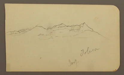 Mountain Range, Toluca; Verso: Steeple, Mountain Ranges, Toluca, January 7, 1885