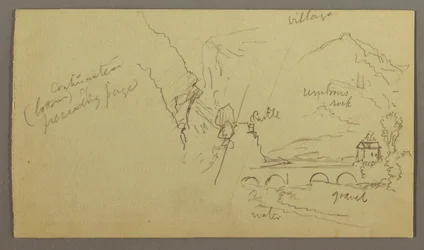 Mountain Valley, Bridge, Buildings, possibly 1868-69