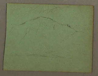 Mountain by shore, possibly 1856