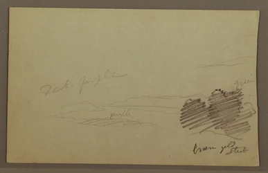 Mountain range, cloud, possibly 1860s
