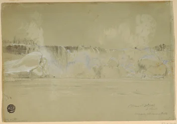 Niagara Falls in Snow, from the Northwest, March 20, 1856