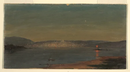 Night View of a Seaport, probably 1868–69