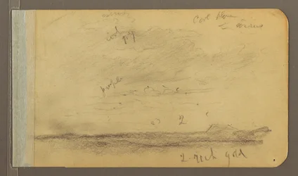 Orizaba; Verso: Cloudy sky, rooftop, 1889