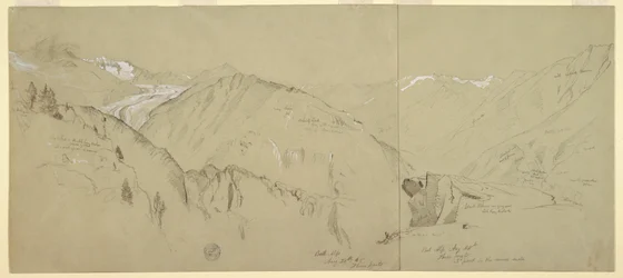 Panoramic view from Bel Arp, 1868