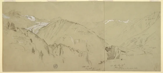 Panoramic view from Bel Arp, 1868