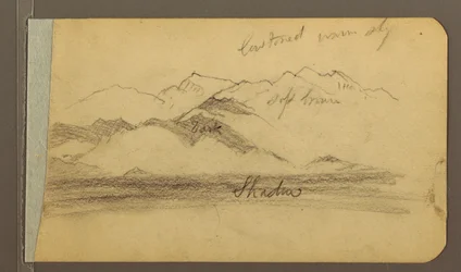 Peak of the Orizaba, figure; Verso: Plain and mountain ranges, 1889