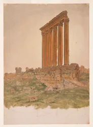 Ruins of the Temple of Zeus, Baalbek, May 1868