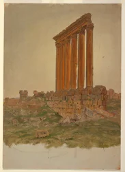 Ruins of the Temple of Zeus, Baalbek, May 1868