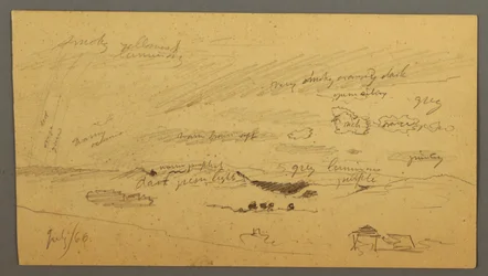 Sky Study over Ridge and Rainbow, July 1866