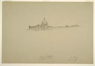St. Peters and the Vatican Palace from the Northeast, March 18, 1869