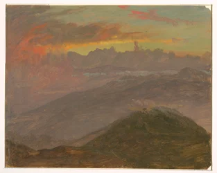 Sunset and Mountains, July 1865