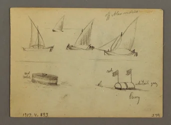 Sunsetting Over Sea, Steamboat, possibly 1868