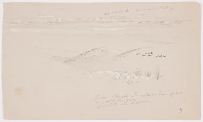 View across the Hills and Plain toward the Mountains, Valley of El Yemen, February 1868