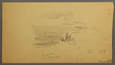 Wooded Hilltop, Hilly Valley, Sun, January 1866