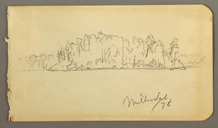 Drawing, Wooded Shore, 1878