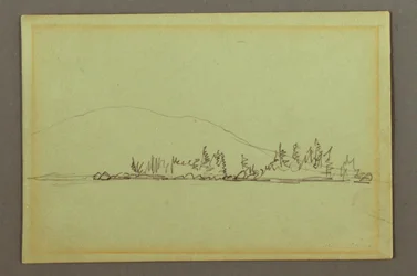 Wooded Shore, Mountain, possibly 1856