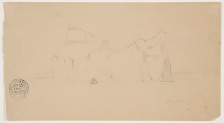 Floating Iceberg with Sailboat