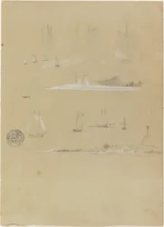 Studies of Sailing Ships and Coastal Landscapes