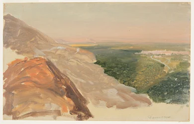 View of a Plain with Damascus, Syria, from the Mountains