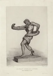 An Athlete Strangling a Python