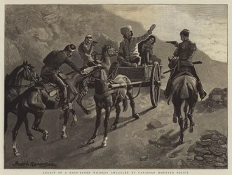 Arrest of a Half-Breed Whiskey Smuggler by Canadian Mounted Police