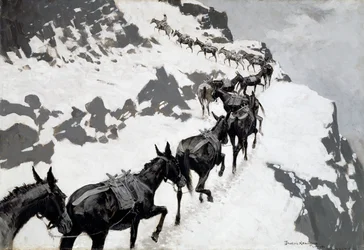 The Mule Pack (An Ore-Train Going into the Silver Mines, Colorado) 1901