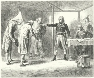 Napoleon dismissing the Venetian delegation after the massacres of the French at Venice and Verona
