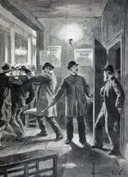 Police Raid on an Anarchist Club, London