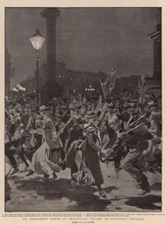 An Impromptu Dance in Trafalgar Square on Saturday Evening