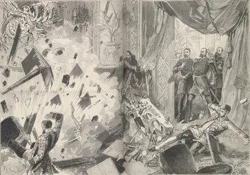 Emperor Alexander II after the explosion, evening of February 17, 1880